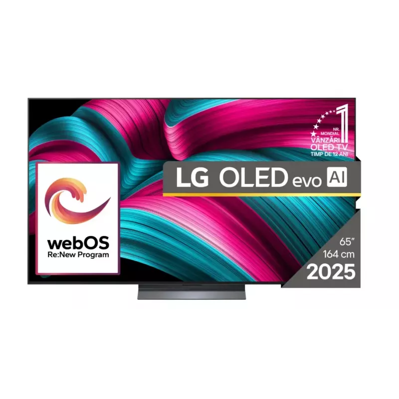 LG OLED evo AI OLED65C51LA televizorius 165,1 cm (65 col.) 4K Ultra HD išmanusis televizorius „Wi-Fi“ juodas