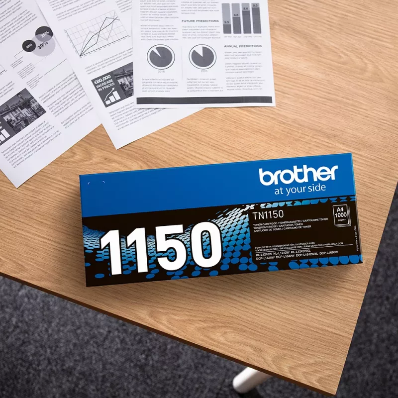 Brother TN-1150 dažų kasetė 1 vnt. Originali juoda