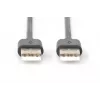 DIGITUS USB 2.0 ryšio kabelis, A tipo kištukas/kištukas, 1,8 m, USB 2.0 atitinkantis, juodas