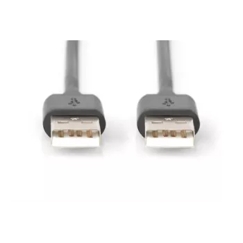 DIGITUS USB 2.0 ryšio kabelis, A tipo kištukas/kištukas, 1,8 m, USB 2.0 atitinkantis, juodas