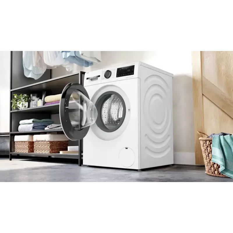 Priekinio įkrovimo skalbimo mašina Bosch WGG254FVSN — 10 kg talpa, A energijos klasė, 1400 aps./min., LED ekranas, garų funkcija