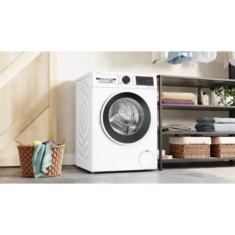 Priekinio įkrovimo skalbimo mašina Bosch WGG254FVSN — 10 kg talpa, A energijos klasė, 1400 aps./min., LED ekranas, garų funkcija