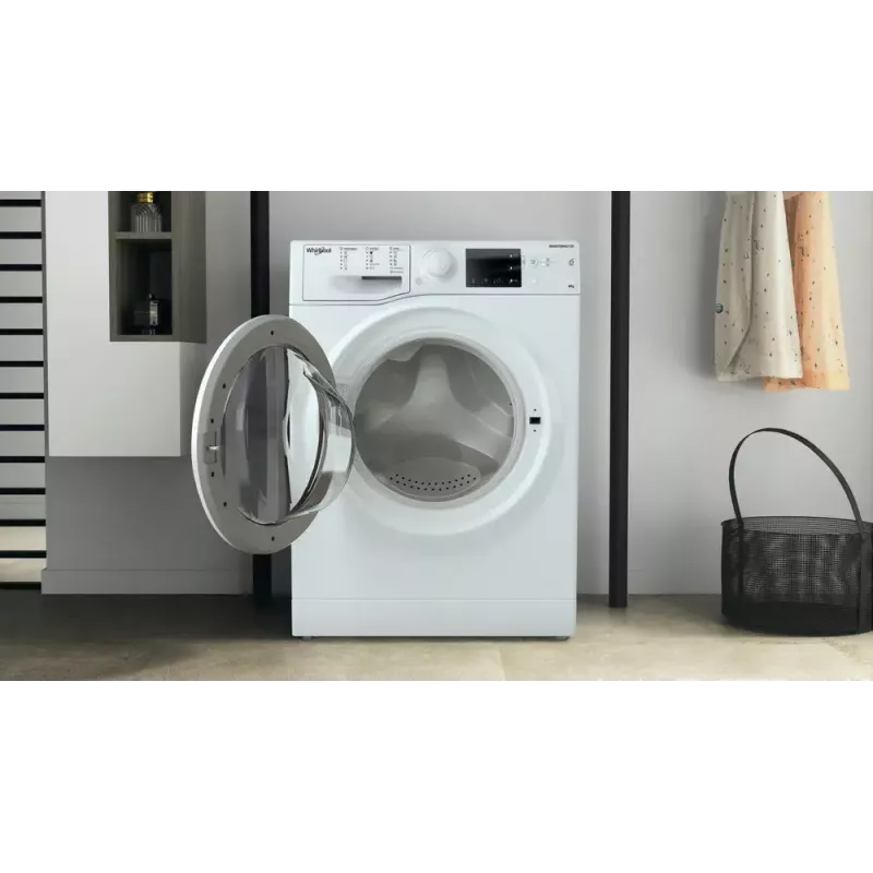 Skalbimo mašina Whirlpool WRBSB 6249 W EU — priekinio pakrovimo, 6 kg, 1151 aps./min., C energijos klasė, balta