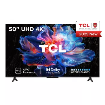 Televizorius TCL 50 colių V6C 4K Ultra HD (3840x2160), DLED, Google TV, Direct-LED, HDR10+, 3×HDMI 2.1, Bluetooth 5.4, Wi‑Fi 5
