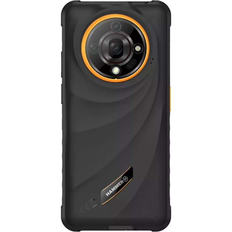 Išmanusis telefonas Hammer Iron 6 – 6,56 colio IPS TFT, 128GB, 6GB RAM, Android 14, 4G, juodas