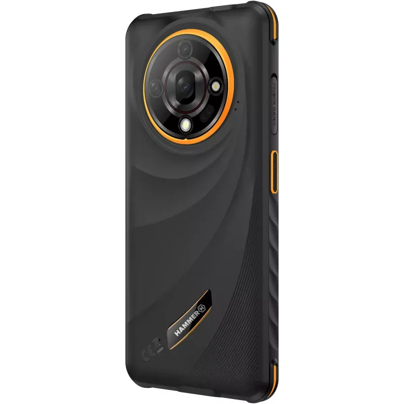 Išmanusis telefonas Hammer Iron 6 – 6,56 colio IPS TFT, 128GB, 6GB RAM, Android 14, 4G, juodas
