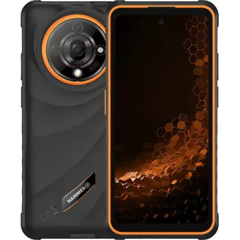 Išmanusis telefonas Hammer Iron 6 – 6,56 colio IPS TFT, 128GB, 6GB RAM, Android 14, 4G, juodas