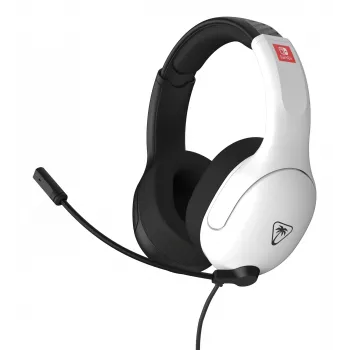 Turtle Beach Airlite Fit juodai baltos laidinės žaidimų ausinės su užlenkiamu nutildymo mikrofonu, uždėtinės, aukščiausios kokybės patogumas ir 40 mm garsiakalbiai. Oficialiai licencijuotos Nintendo Switch