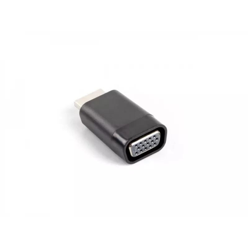 VGA į HDMI sąsajos perėjiklis LANBERG AD-0016-BK, VGA (kištukas) į HDMI (lizdas), juodas