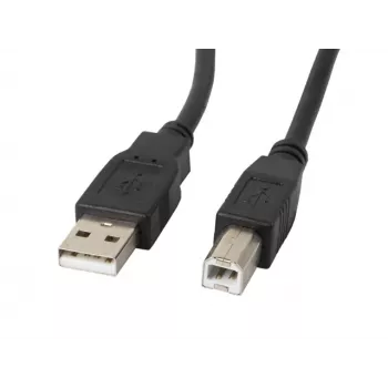 USB 2.0 laidas LANBERG CA-USBA-11CC-0018-BK 1,8 m, USB A į USB B, juodas, 480 Mbit/s