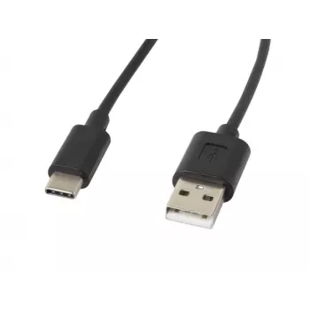 USB laidas LANBERG CA-USBO-10CC-0018-BK USB 2.0, USB A (vyriškas) į USB C (vyriškas), 1,8 m, juodas