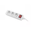 Maitinimo ilgintuvas Lanberg PS1-03E-0150-W 1,5 m 3 kintamosios srovės lizdai vidaus baltas