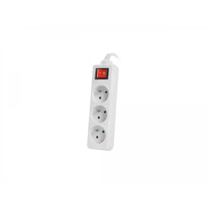 Maitinimo ilgintuvas Lanberg PS1-03E-0150-W 1,5 m 3 kintamosios srovės lizdai vidaus baltas
