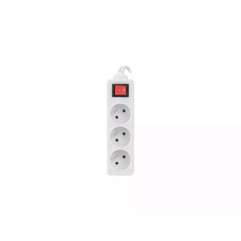 Maitinimo ilgintuvas Lanberg PS1-03E-0150-W 1,5 m 3 kintamosios srovės lizdai vidaus baltas