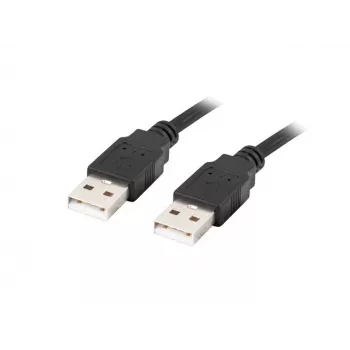 USB A – A laidas LANBERG CA-USBA-20CU-0018-BK 1,8 m USB 2.0 juodas, nikeliuoti kontaktai