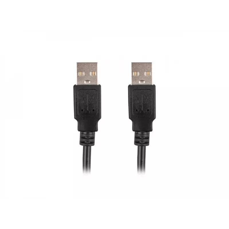 USB A – A laidas LANBERG CA-USBA-20CU-0018-BK 1,8 m USB 2.0 juodas, nikeliuoti kontaktai