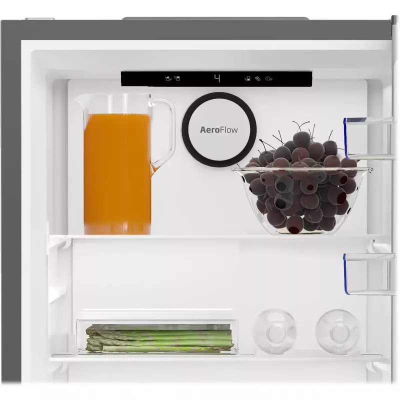 Laisvai pastatomas šaldytuvas-šaldiklis BEKO B5RCNA405HXBR1, 405 L, No Frost, reguliuojamos lentynos, apverčiamos durys