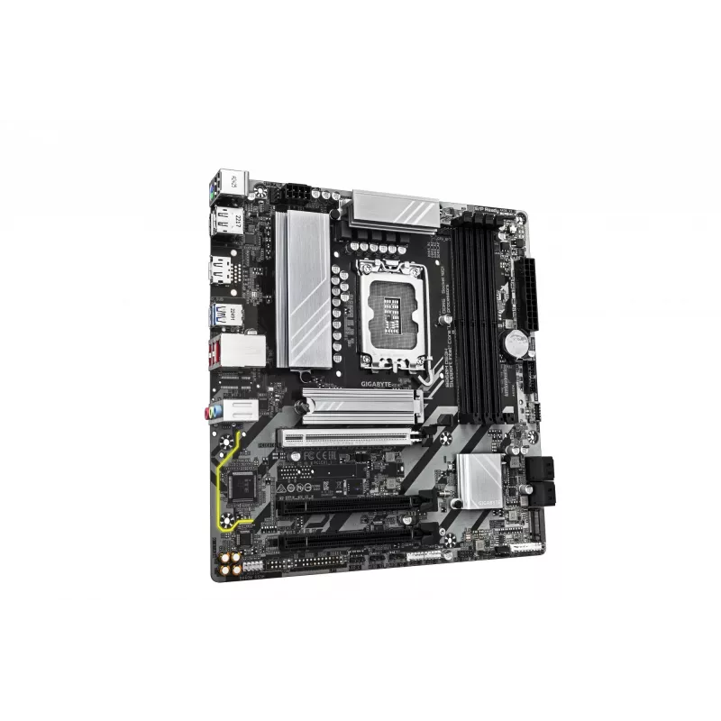 GIGABYTE B860M DS3H pagrindinė plokštė – Intel Core Ultra serijos procesoriams, 5+1+2+1 fazių VRM, iki 9066 MHz DDR5, 1xPCIe 5.0 + 1xPCIe 4.0 M.2, 2.5GbE LAN, USB 3.2 Gen 2