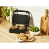 Kontaktinė kepsninė Tefal Inicio Compact GC270D10 — stačiakampė 1000 W, grotelių paviršius, juoda / nerūdijantis plienas