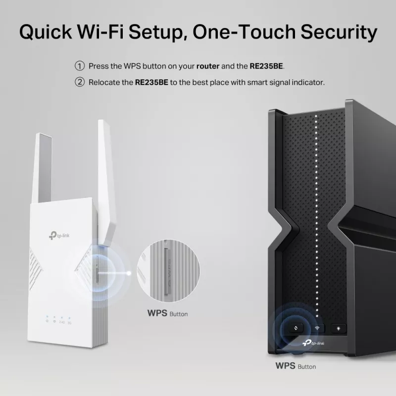 Tinklo siųstuvas-imtuvas TP‑LINK BE3600 2882 Mbit/s, dviejų juostų 2,4/5 GHz, 1× RJ‑45, baltas