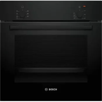 Įmontuojama elektrinė orkaitė Bosch Serie 2 HBF010BA1 — 66 L, A energijos klasė, sukamasis valdiklis, juoda