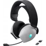 Ausinės Alienware AW725H laidinės ir belaidės, ant galvos, žaidimams, USB Type-C, Bluetooth, juodos, baltos
