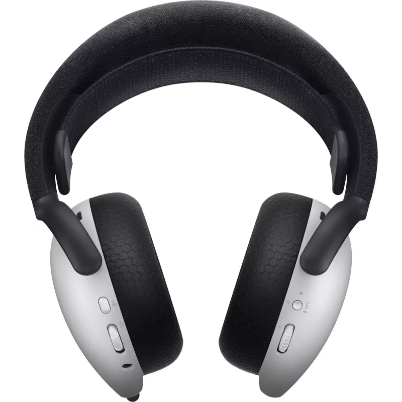 Ausinės Alienware AW725H laidinės ir belaidės, ant galvos, žaidimams, USB Type-C, Bluetooth, juodos, baltos