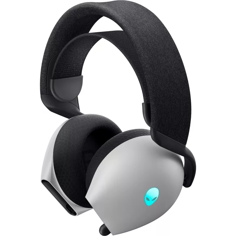 Ausinės Alienware AW725H laidinės ir belaidės, ant galvos, žaidimams, USB Type-C, Bluetooth, juodos, baltos