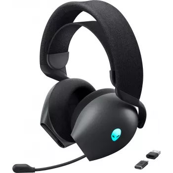 Ausinės Alienware AW725H, laidinės ir belaidės, ant galvos, žaidimams, USB Type-C, Bluetooth, juodos