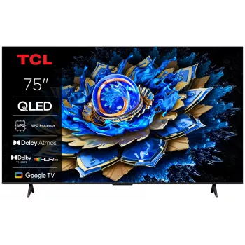 TCL T69C 75T69C televizorius 190,5 cm (75 col.) 4K Ultra HD išmanusis televizorius Wi-Fi juodas 350 cd/m²