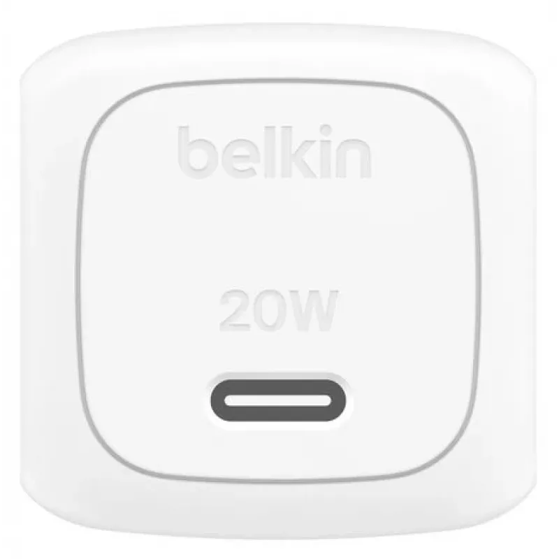 BELKIN sieninis įkroviklis - Boostcharge - kompaktiškas USB-C 20W PPS - baltas