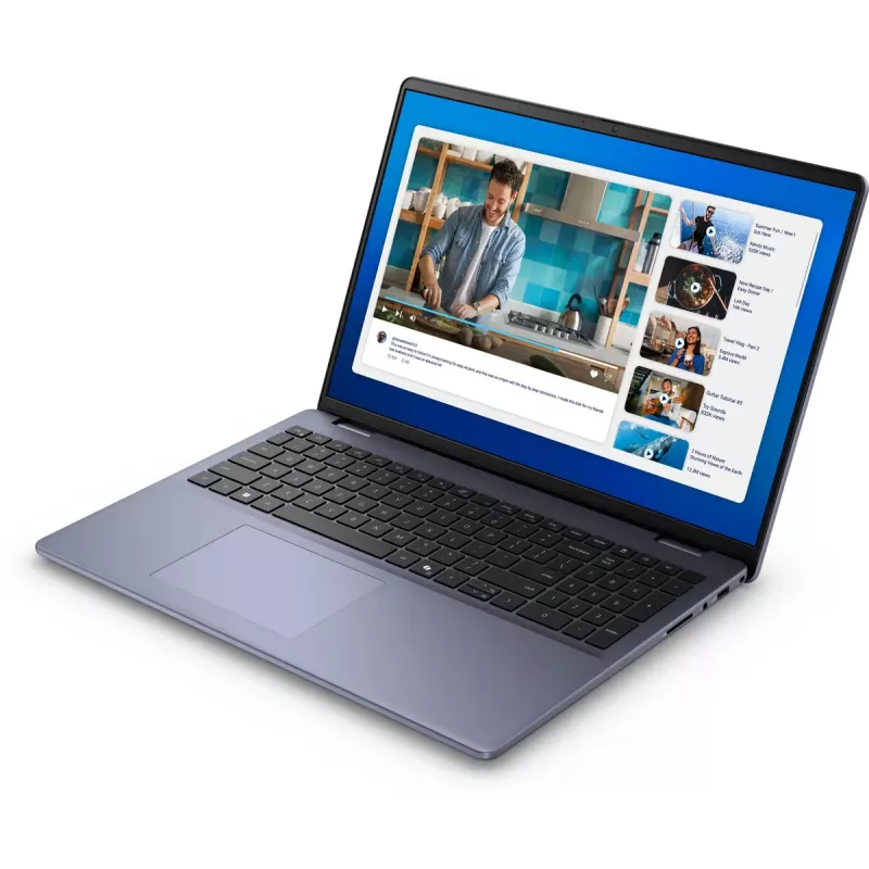 DELL DC16251 Intel Core 7 150U nešiojamas kompiuteris 40,6 cm (16 colių) Full HD+ 16 GB DDR5-SDRAM 512 GB SSD Wi-Fi 6E (802.11ax) Ubuntu Linux mėlynas