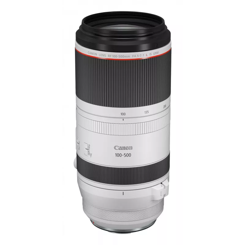 Canon RF 100-500mm F4.5-7.1L IS USM objektyvas, teleobjektyvas priartinantis objektyvas, 20/14, 100 - 500 mm, vaizdo stabilizatorius, Canon RF