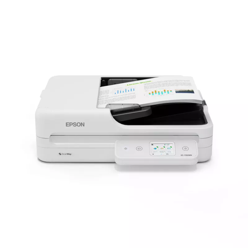 Epson WorkForce DS-1760WN plokščiasis ir ADF skaitytuvas 1200 x 1200 DPI A4 juoda, balta