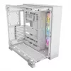 CORSAIR PC korpusas - Icue Link 6500x RGB vidutinio bokšto dviejų kamerų baltas