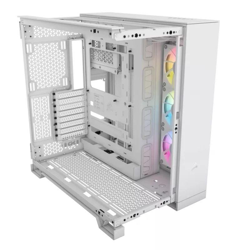 CORSAIR PC korpusas - Icue Link 6500x RGB vidutinio bokšto dviejų kamerų baltas