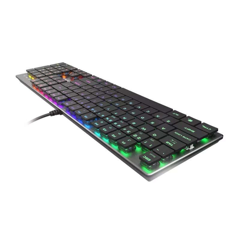 GENESIS Thor 420 RGB klaviatūra žaidimams USB QWERTY US International sidabrinė