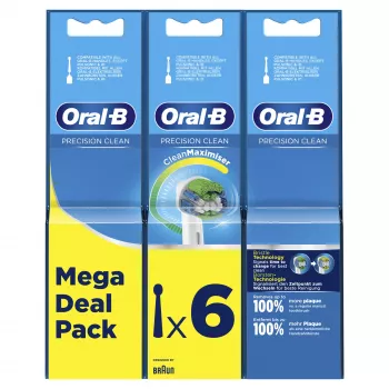 Oral-B Precision Clean 80339528 dantų šepetėlio galvutė 6 vnt. Balta