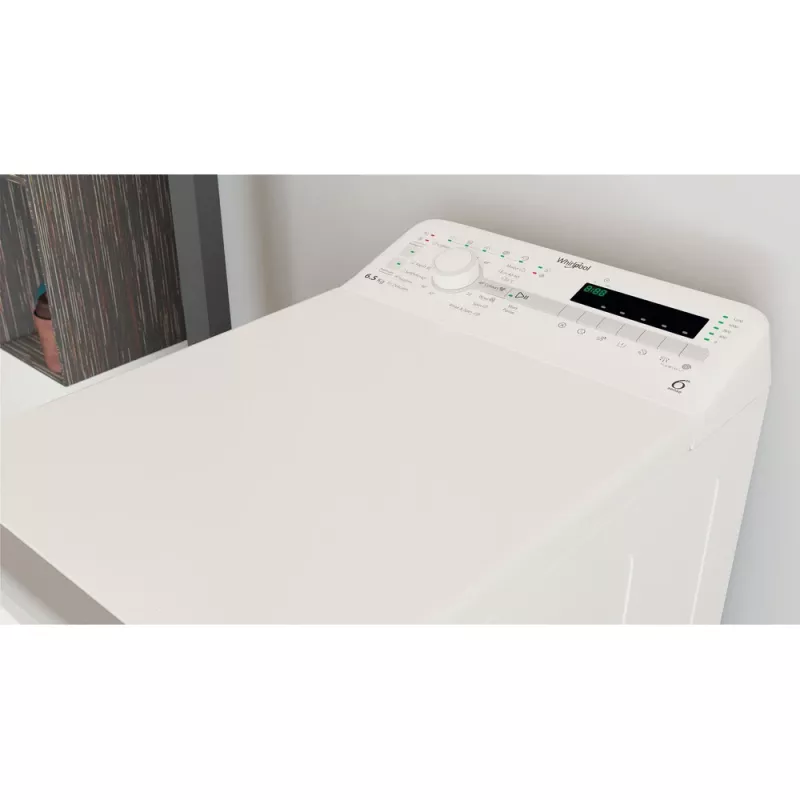 Whirlpool TDLR 65230SS EU/N skalbimo mašina, kraunama iš viršaus, 6,5 kg, 1151 aps./min., balta