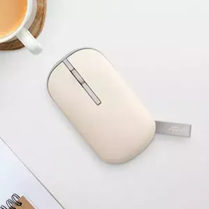 ASUS Marshmallow MD100 pelė biurui, abiem rankoms, RF belaidė + Bluetooth optinė 1600 DPI