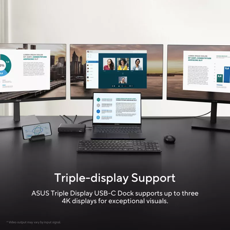 ASUS Triple Display USB-C Dock DC300 Docking USB 3.2 Gen 2 (3.1 Gen 2) Type-C Juoda