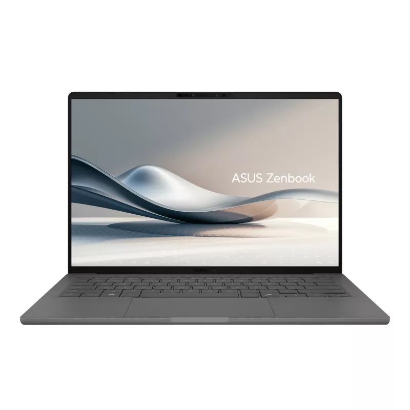 Nešiojamas kompiuteris ASUS Zenbook A14 UX3407RA-QD010W — Qualcomm Snapdragon X1E-78-100, 14 colių WUXGA, 32 GB RAM, 1 TB SSD, Windows 11 Home, Pilka