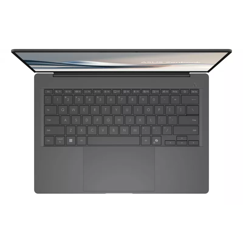Nešiojamas kompiuteris ASUS Zenbook A14 UX3407RA-QD010W — Qualcomm Snapdragon X1E-78-100, 14 colių WUXGA, 32 GB RAM, 1 TB SSD, Windows 11 Home, Pilka