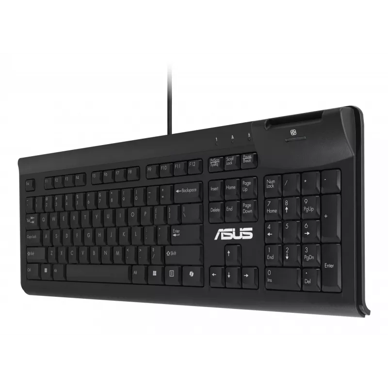 ASUS Smart Card KU100 klaviatūra, skirta namams/biurui, USB, juoda