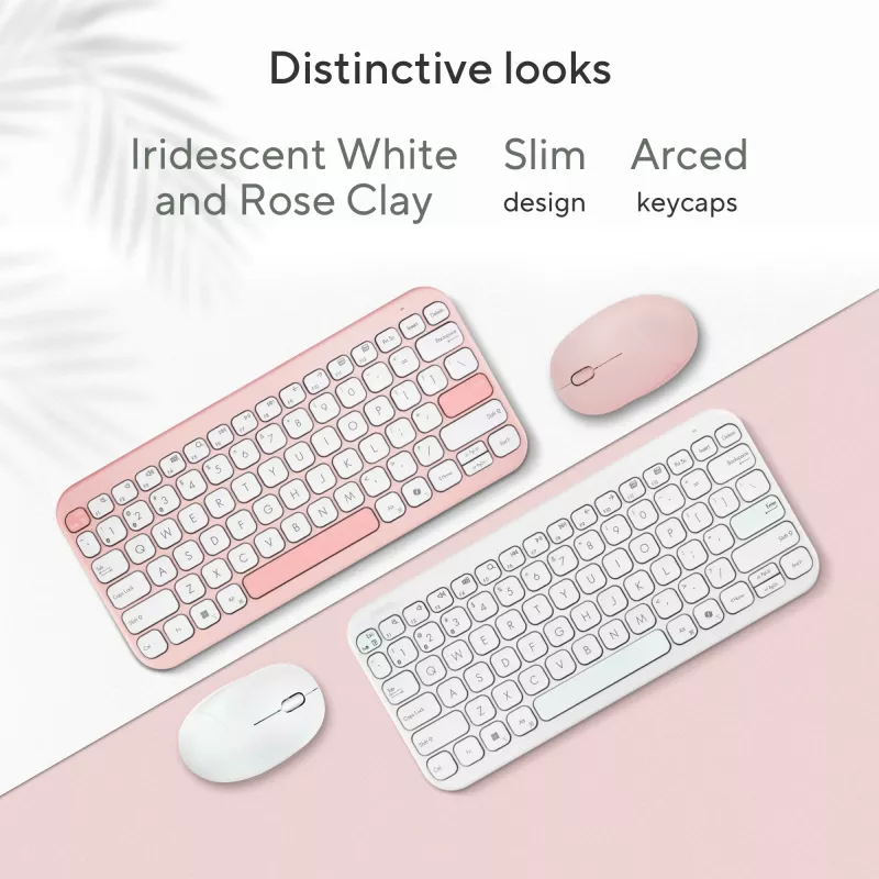 Belaidis Bluetooth klaviatūra ASUS Marshmallow KW100 — US International išdėstymas, kompaktiškas dizainas