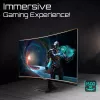 GIGABYTE GS27QCA 27 colių QHD lenktas žaidimų monitorius - 2560 x 1440, 180Hz, 1ms, 250 cd/m², FreeSync, HDR parengtis, HDMI 2.0, Displayport 1.4