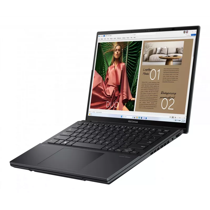 ASUS Zenbook Duo UX8406CA-PZ009W Intel Core Ultra 9 285H Hybrid (2-in-1) 35,6 cm (14 colių) liečiamas 3K 32 GB LPDDR5x-SDRAM 2 TB SSD Wi-Fi 7 (802.11be) Windows 11 Home Pilka