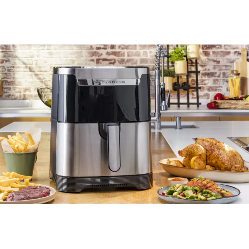 Tefal Easy Fry & Grill EY801D 6,5 L atskirai stovinti 1650 W karšto oro gruzdintuvė Nerūdijantis plienas