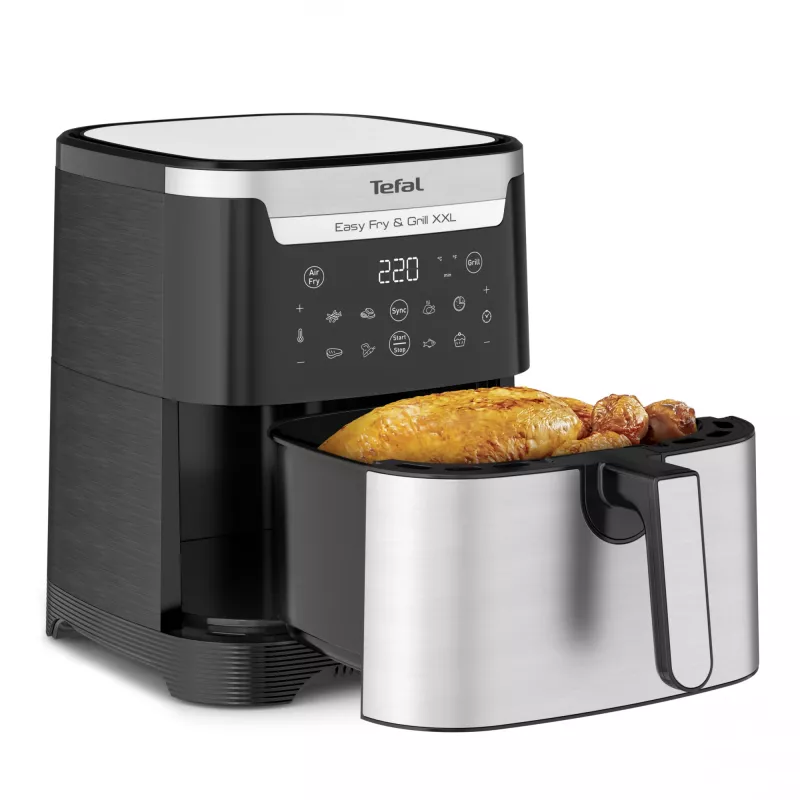 Tefal Easy Fry & Grill EY801D 6,5 L atskirai stovinti 1650 W karšto oro gruzdintuvė Nerūdijantis plienas