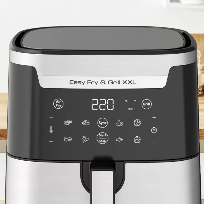 Tefal Easy Fry & Grill EY801D 6,5 L atskirai stovinti 1650 W karšto oro gruzdintuvė Nerūdijantis plienas